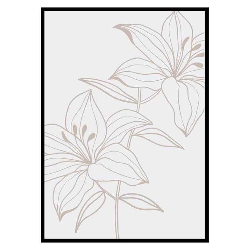 Poster Gallerix Line Art Flower No1