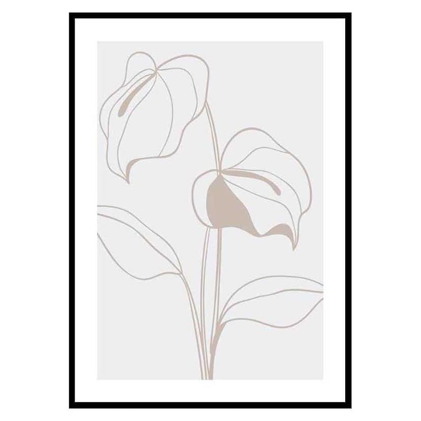 Poster Gallerix Line Art Flower No2