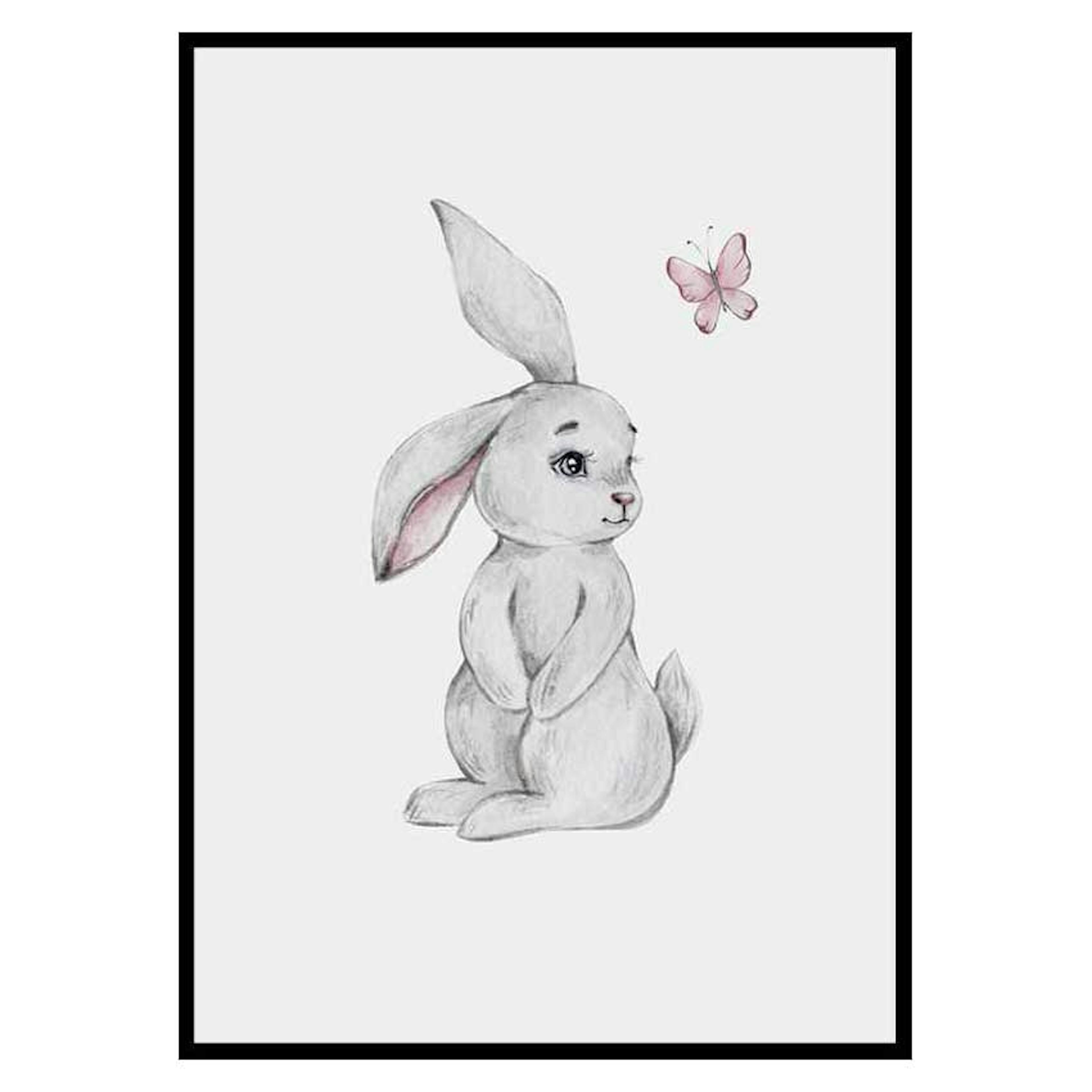 Poster Gallerix Bunny And Butterfly
