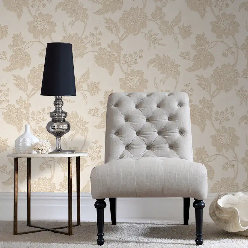 Tapet Boutique Klassiska Blommor Metallic 33-335