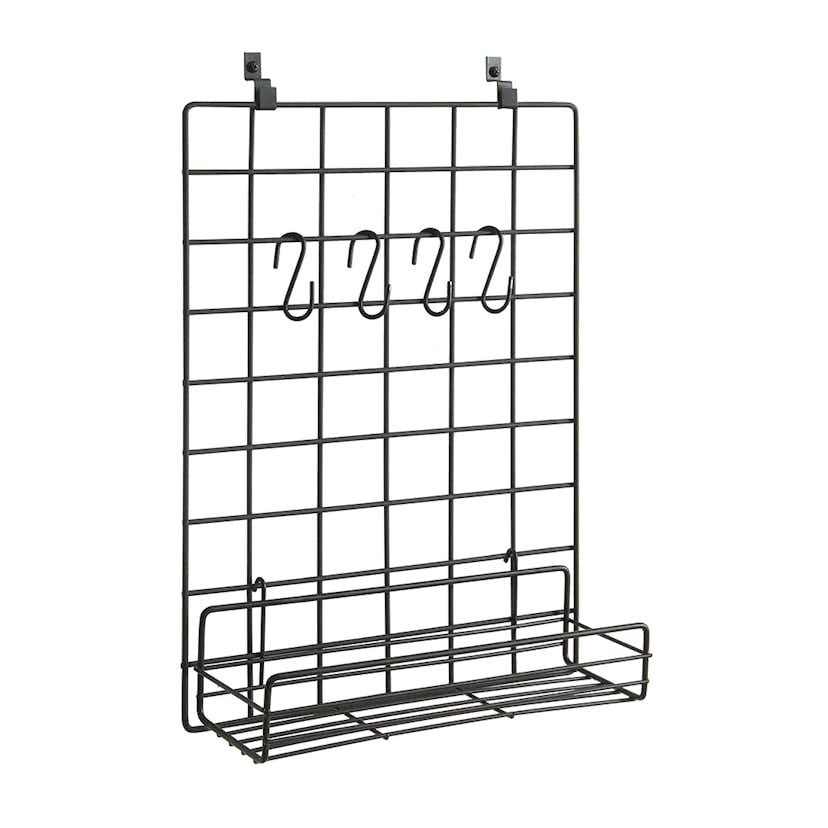 Förvaringstavla Millex Tillbehör till Akustikpanel - Rutnät med Hylla och 4st S-krokar