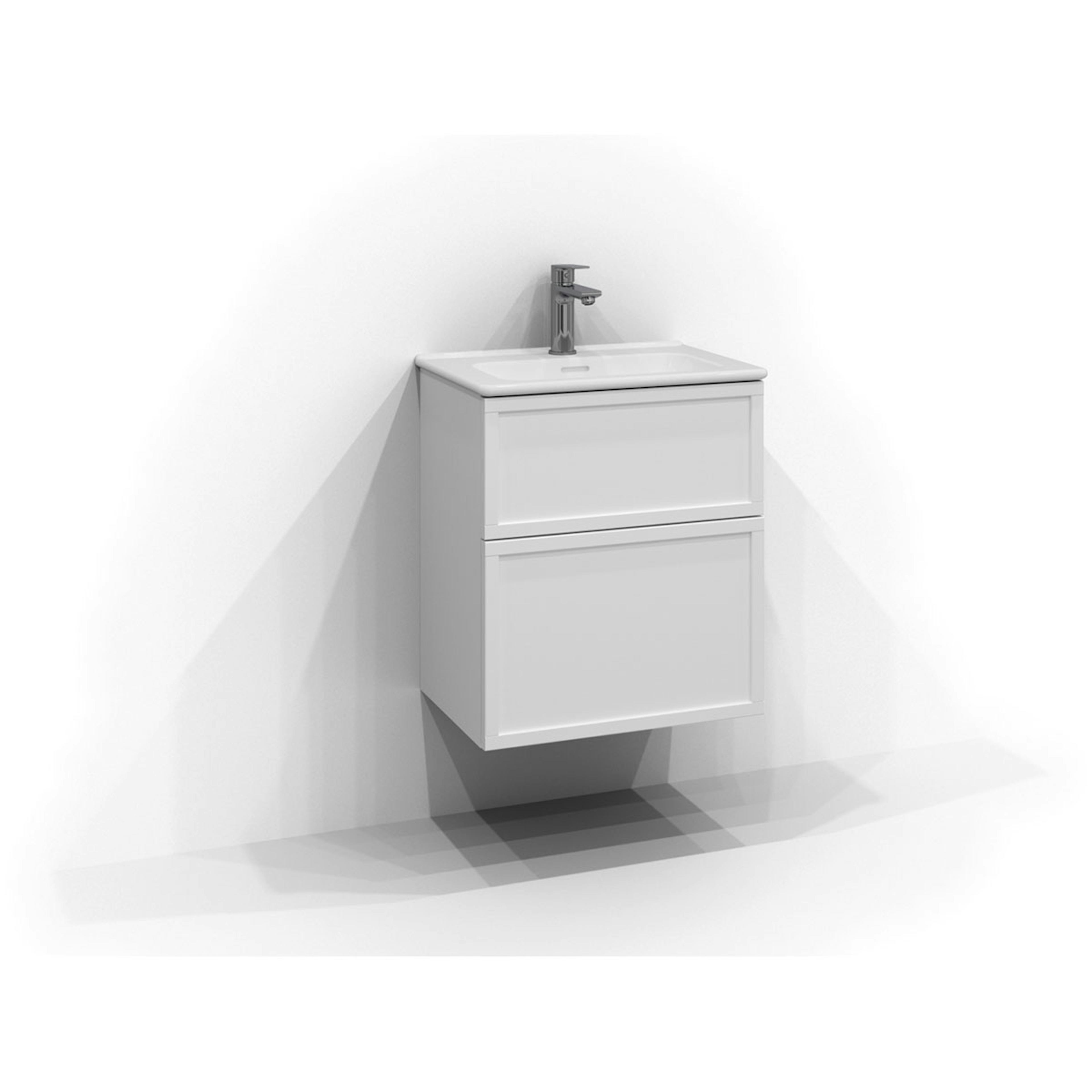 Tvättställsskåp Svedbergs Poem Ram 350 med 2 Lådor