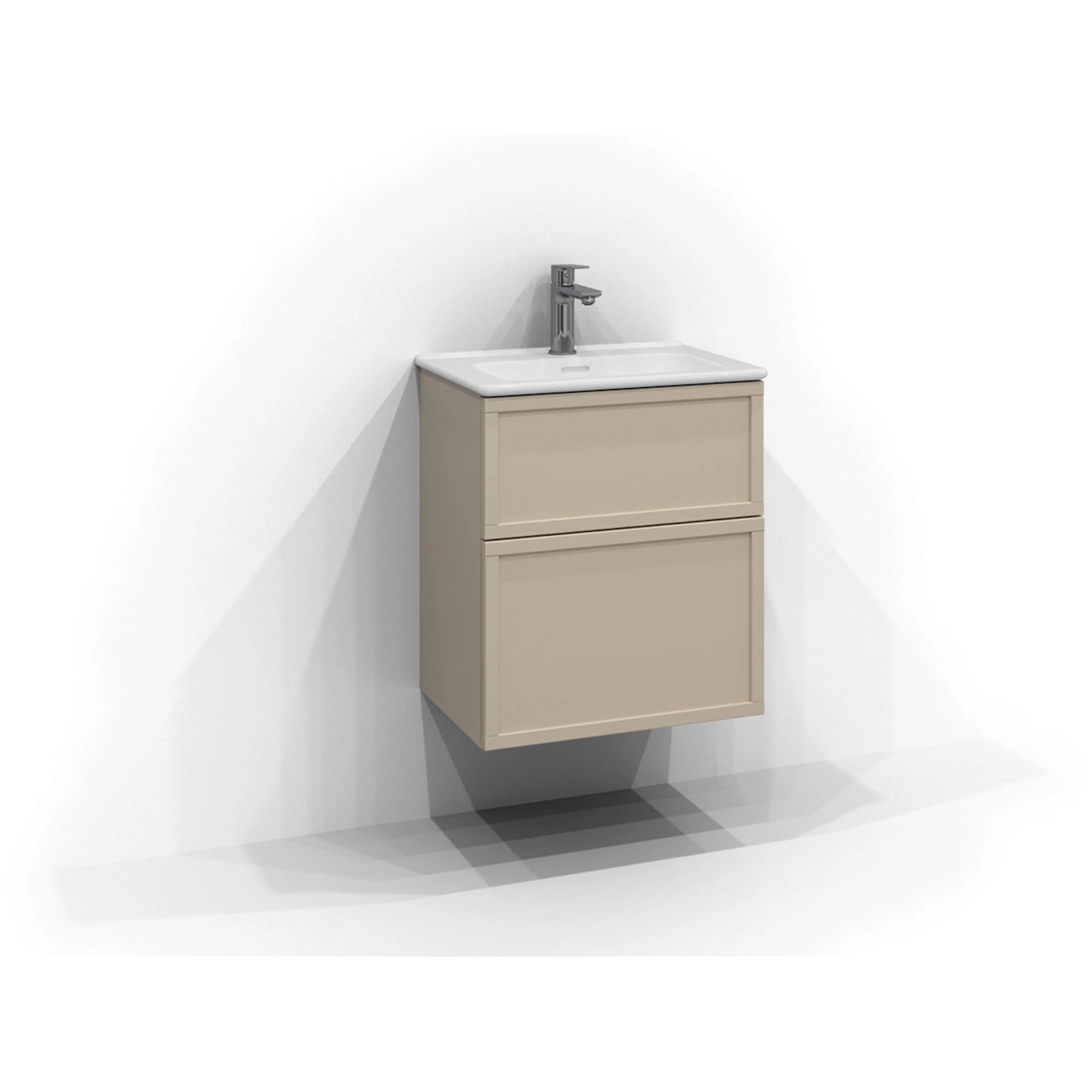 Tvättställsskåp Svedbergs Poem Ram 350 med 2 Lådor