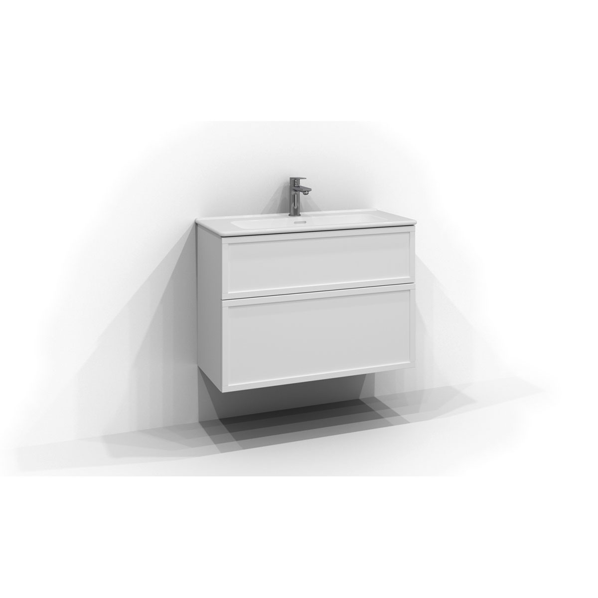 Tvättställsskåp Svedbergs Poem Ram 350 med 2 Lådor