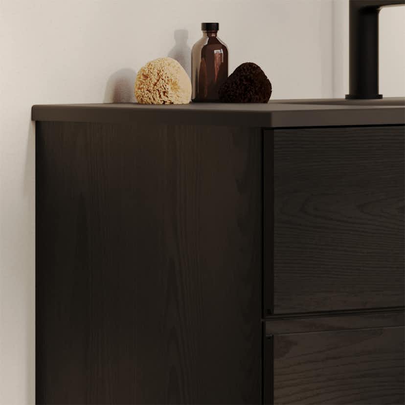 Tvättställsskåp Svedbergs Poem Profil 350 med 2 Lådor