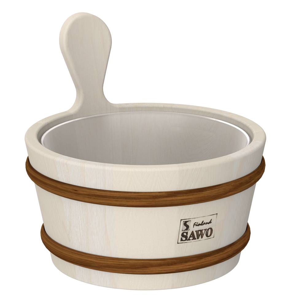 Bastuhink SAWO Rotting med Plastinsats Asp 4L