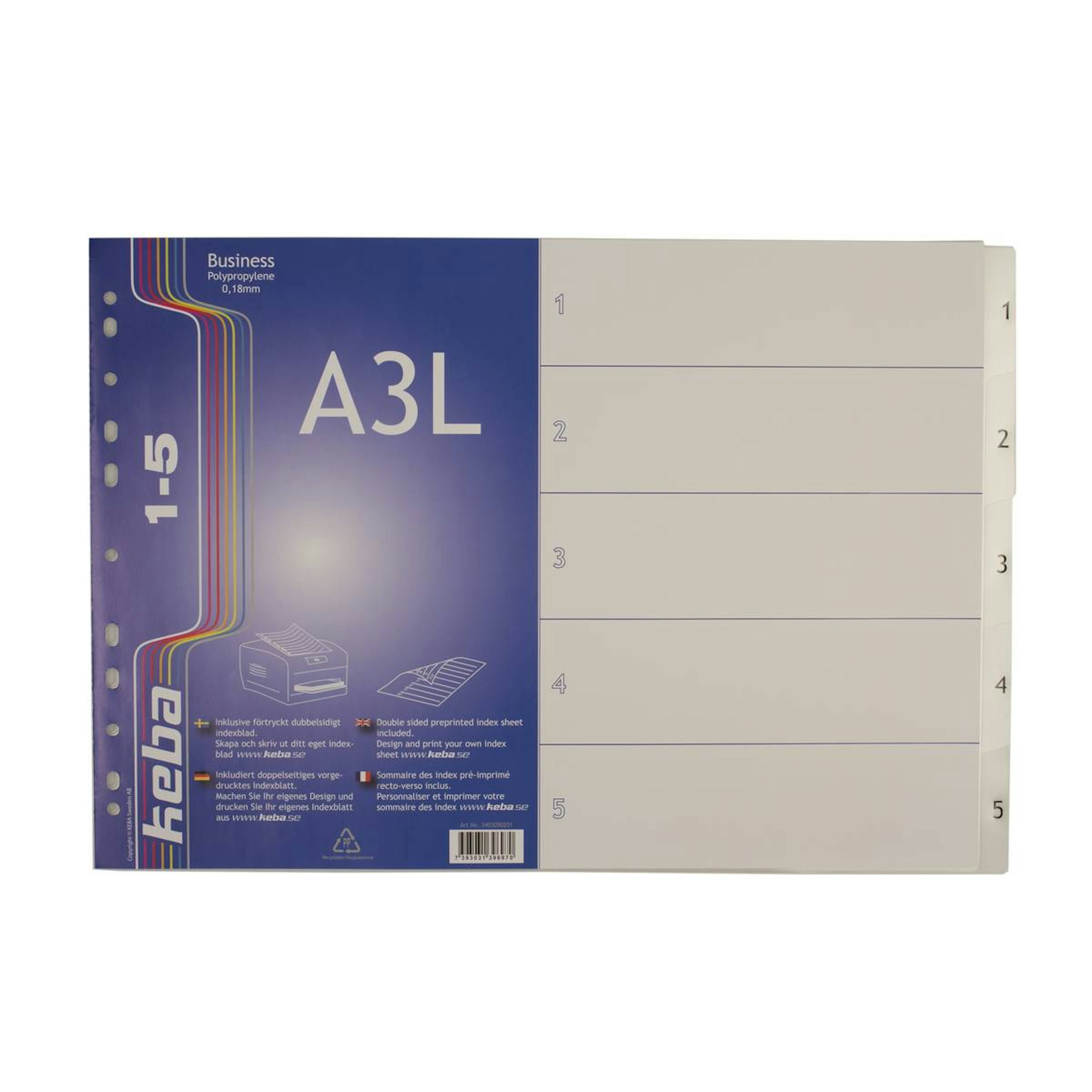 Register KEBA Business LA3 0,18 mm PP 1-5