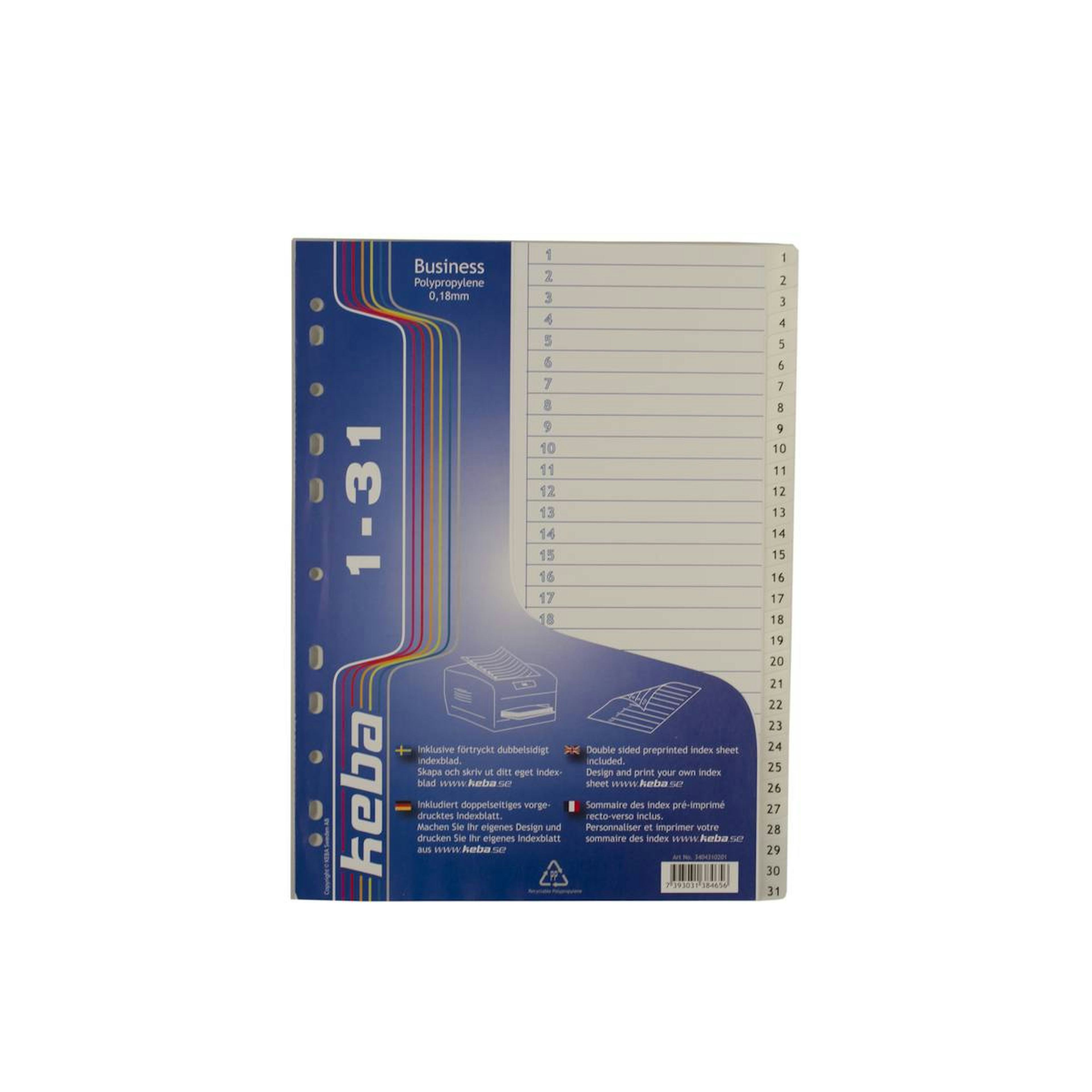 Register KEBA Business A4 0,18 mm PP 1-31