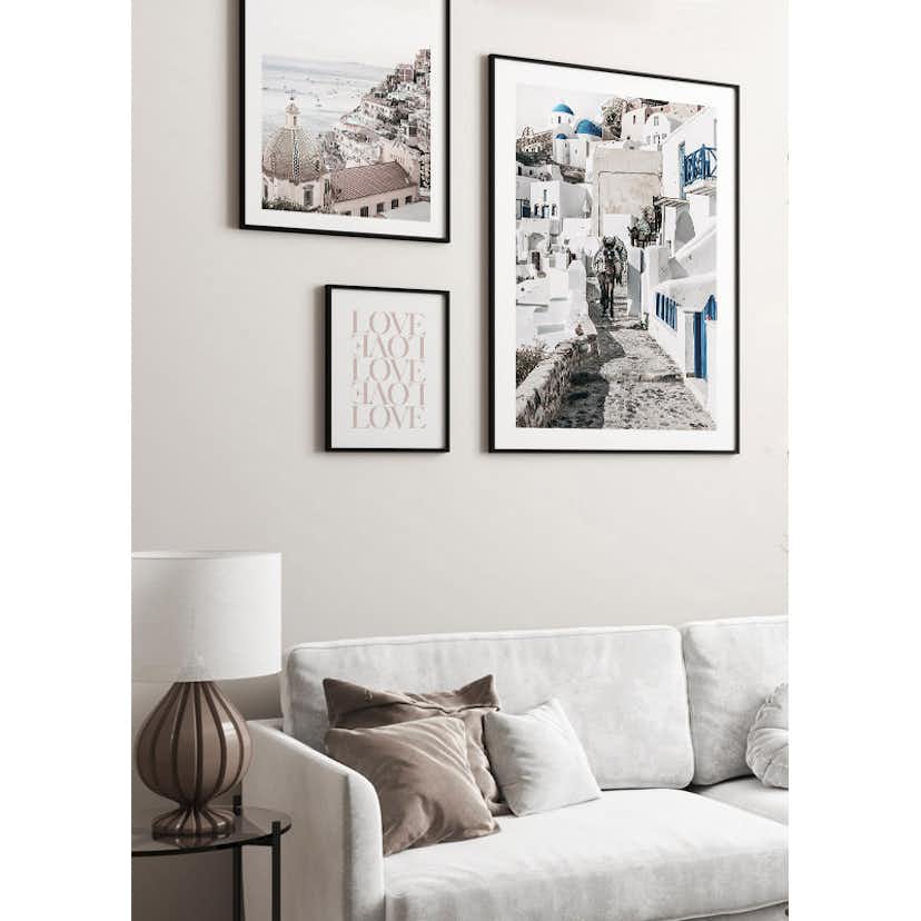 Poster Gallerix Santorini Island Donkeys