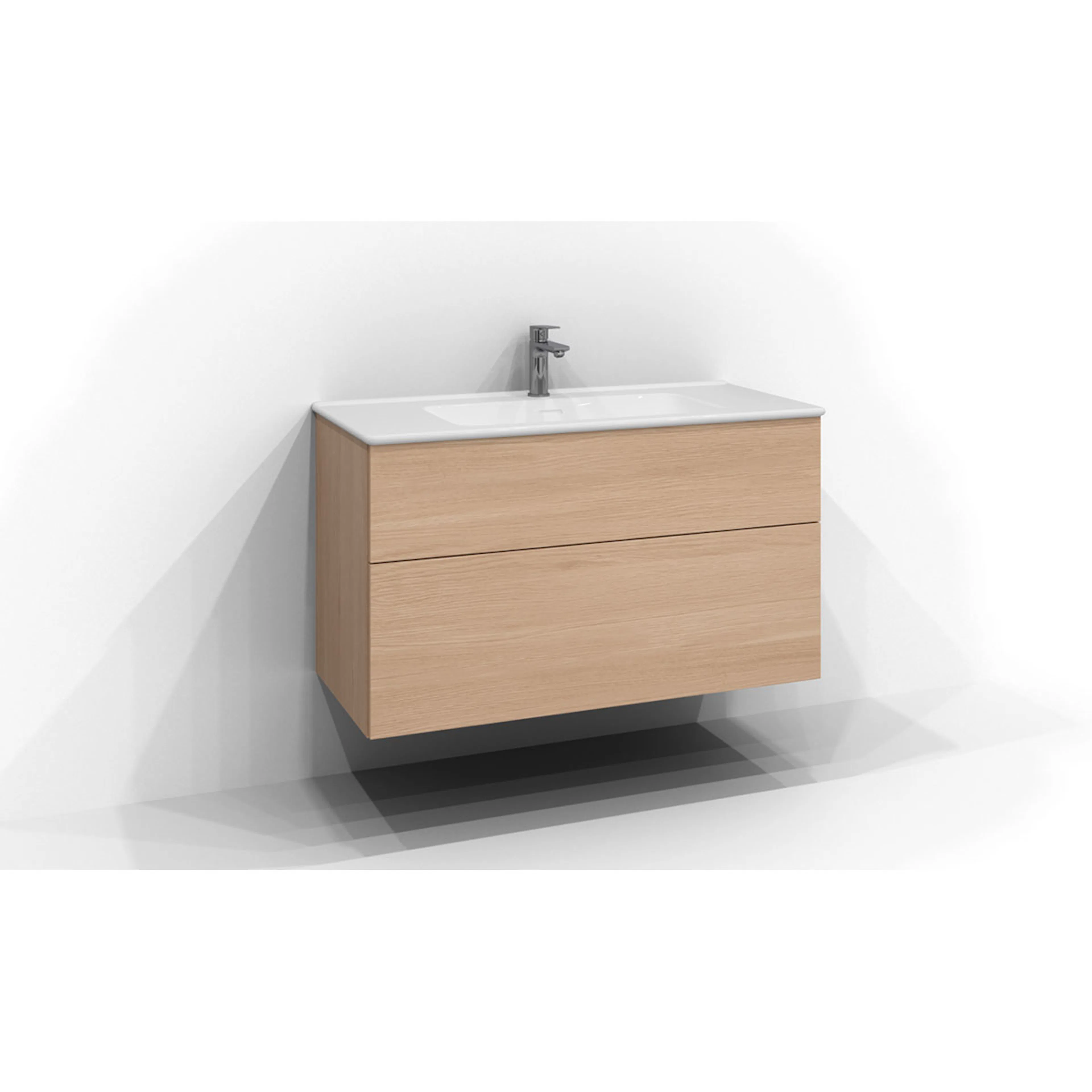 Tvättställsskåp Svedbergs Poem Plan 450 med 2 Lådor