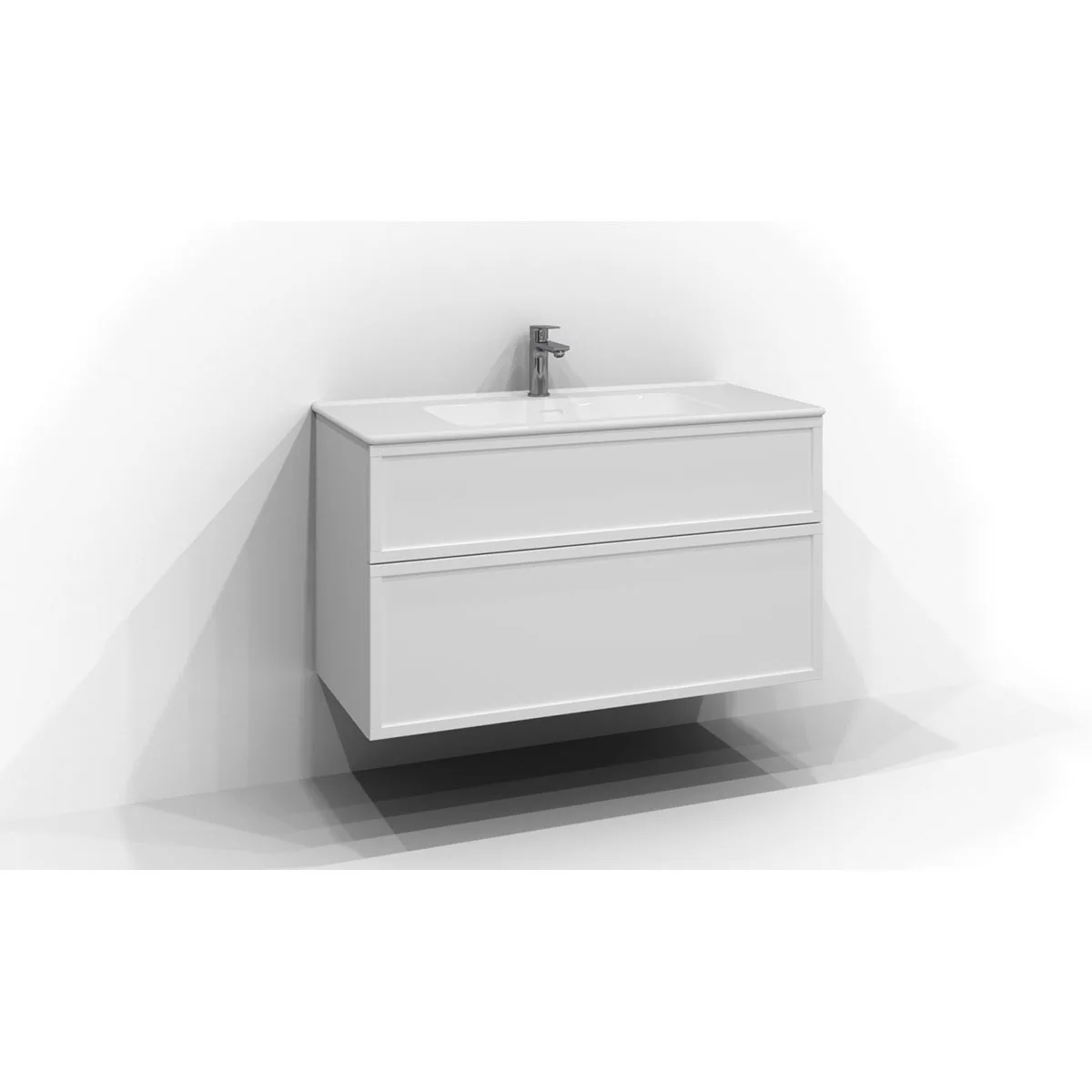 Tvättställsskåp Svedbergs Poem Ram 450 med 2 Lådor