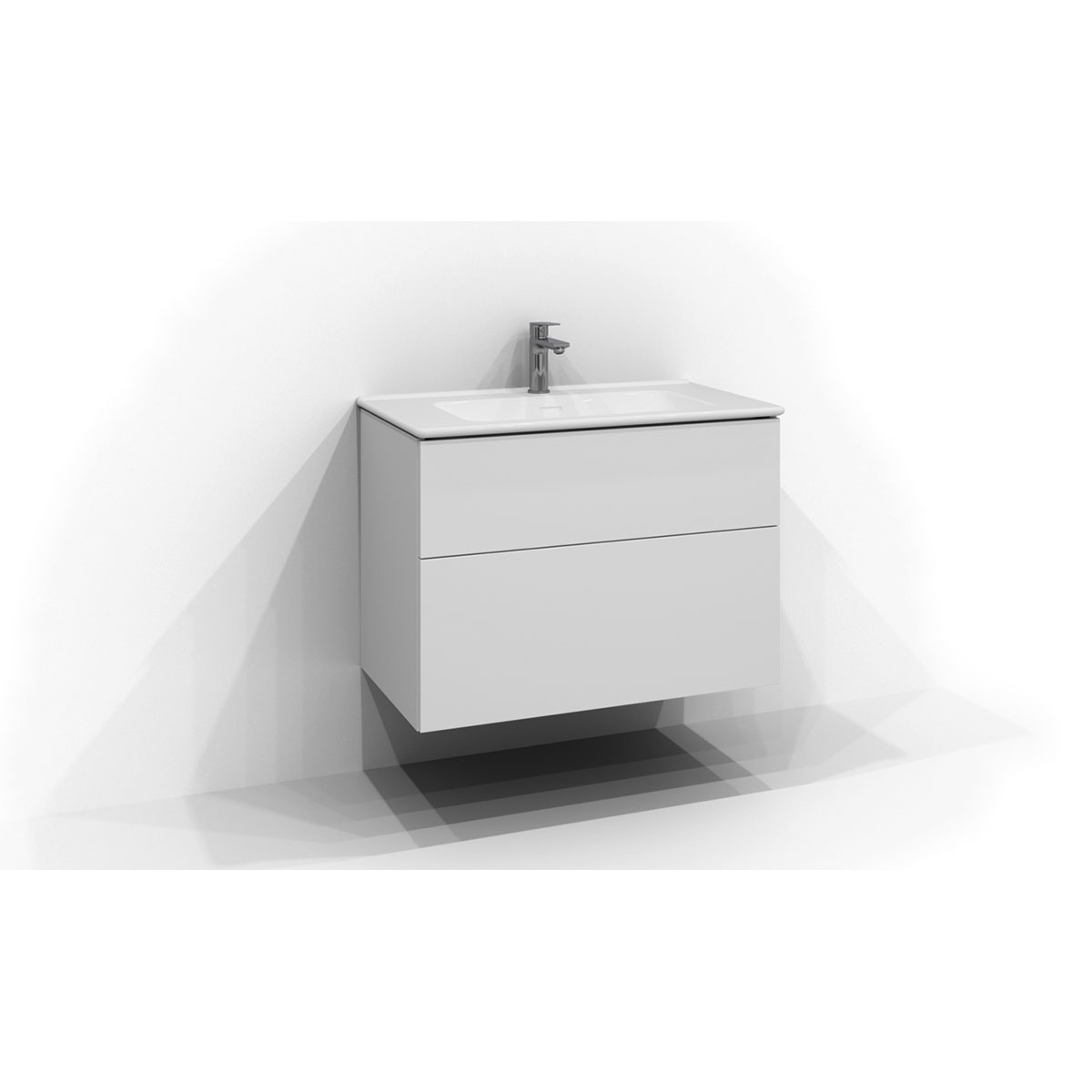 Tvättställsskåp Svedbergs Poem Plan 450 med 2 Lådor