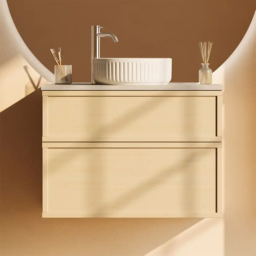 Tvättställsskåp Svedbergs Poem Ram 450 med 2 Lådor