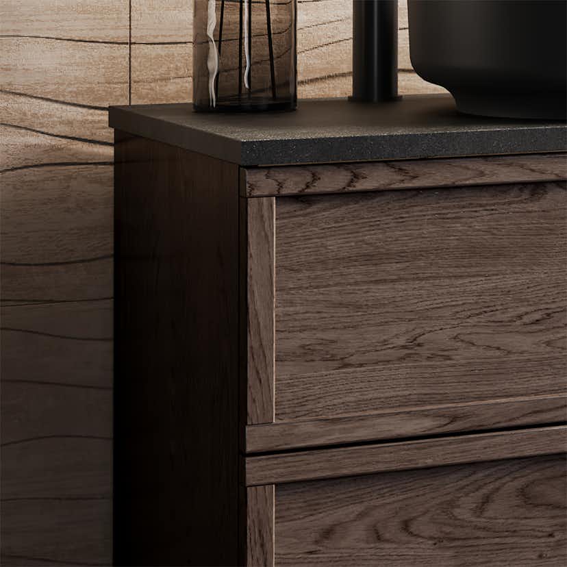 Tvättställsskåp Svedbergs Poem Ram 450 med 2 Lådor