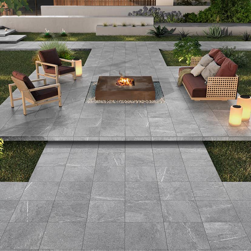 Klinker Lhådös Saga 33x33 cm Mörkgrå