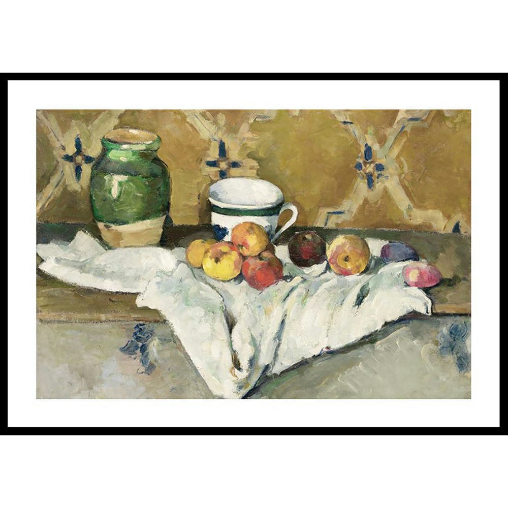 Poster Gallerix Still Life With Jar Cup And Apples By Paul Cézanne