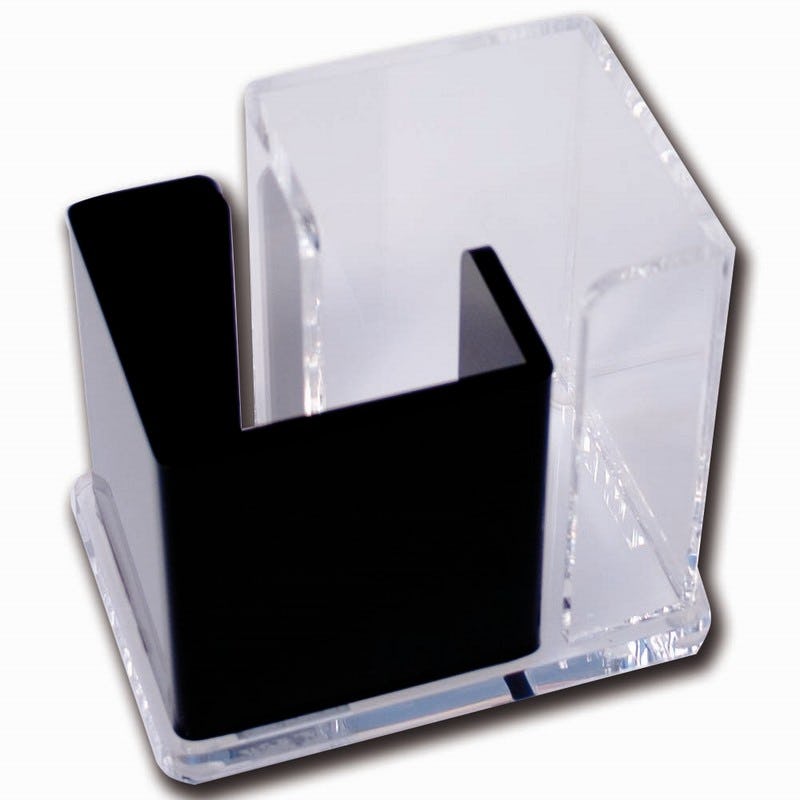 Pennhållare KEBA Dubbel G Svart/Transparent