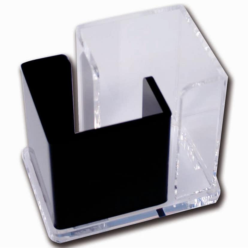 Pennhållare KEBA Dubbel G Svart/Transparent