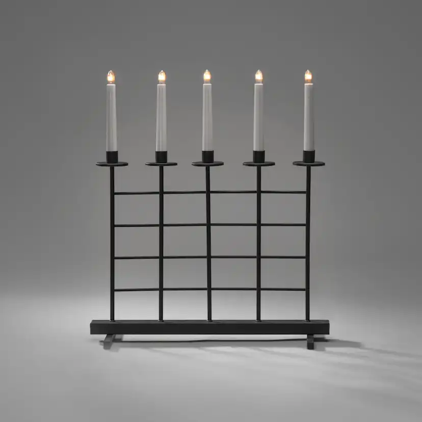 Elljusstake Gnosjö Konstsmide 5 Ljus Metall Svart