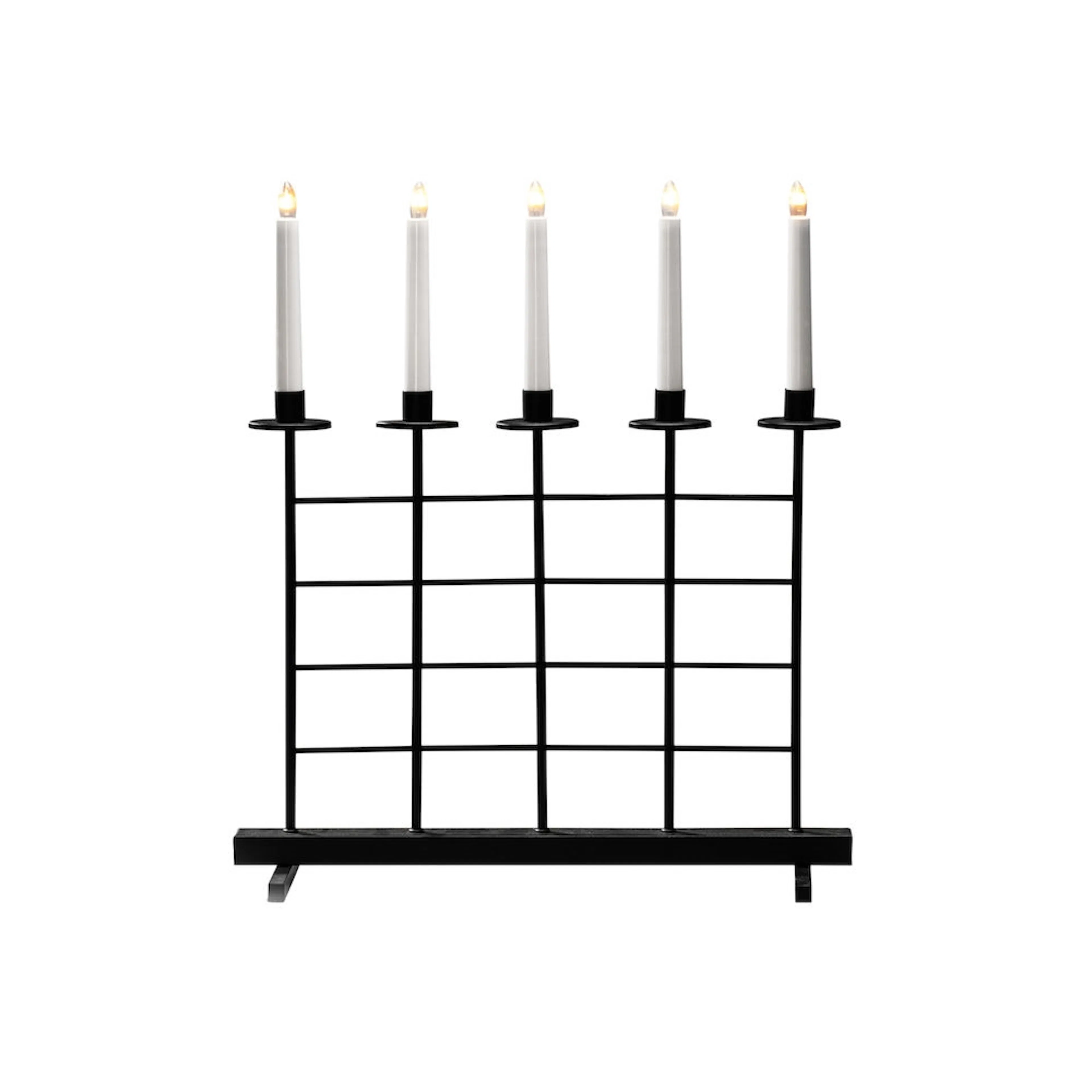 Elljusstake Gnosjö Konstsmide 5 Ljus Metall Svart