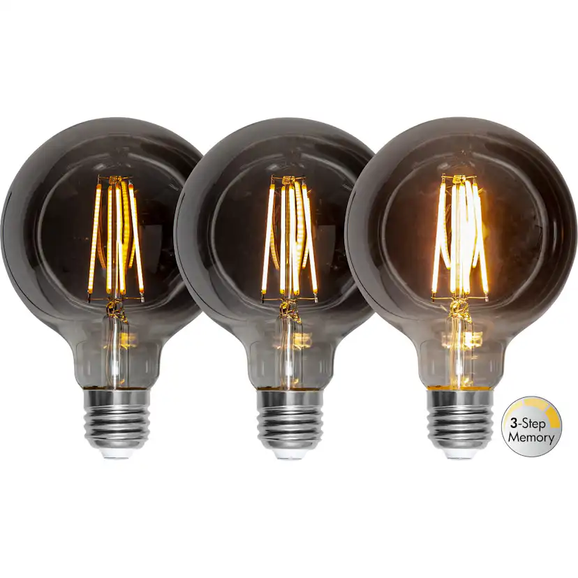 LED-Lampa Star Trading Soft Glow Smoke 3-step memory E27 G95