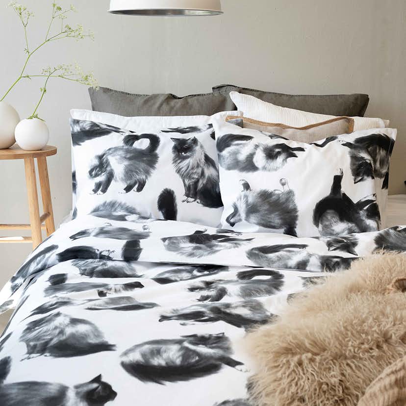 Påslakanset Borganäs of Sweden Julis Grå Enkelsäng