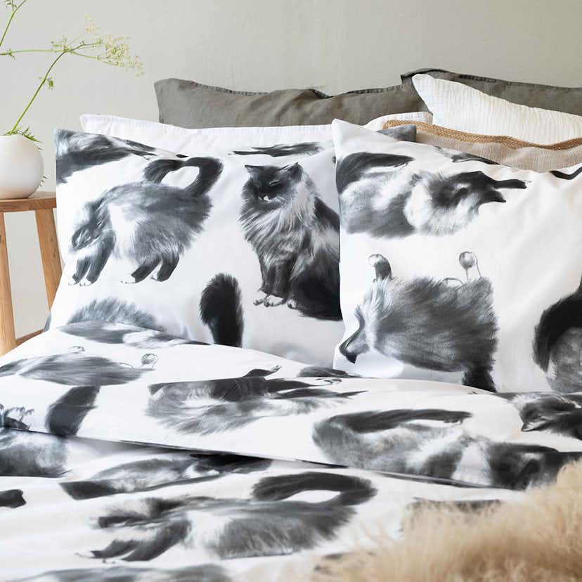 Påslakanset Borganäs of Sweden Julis Grå Enkelsäng