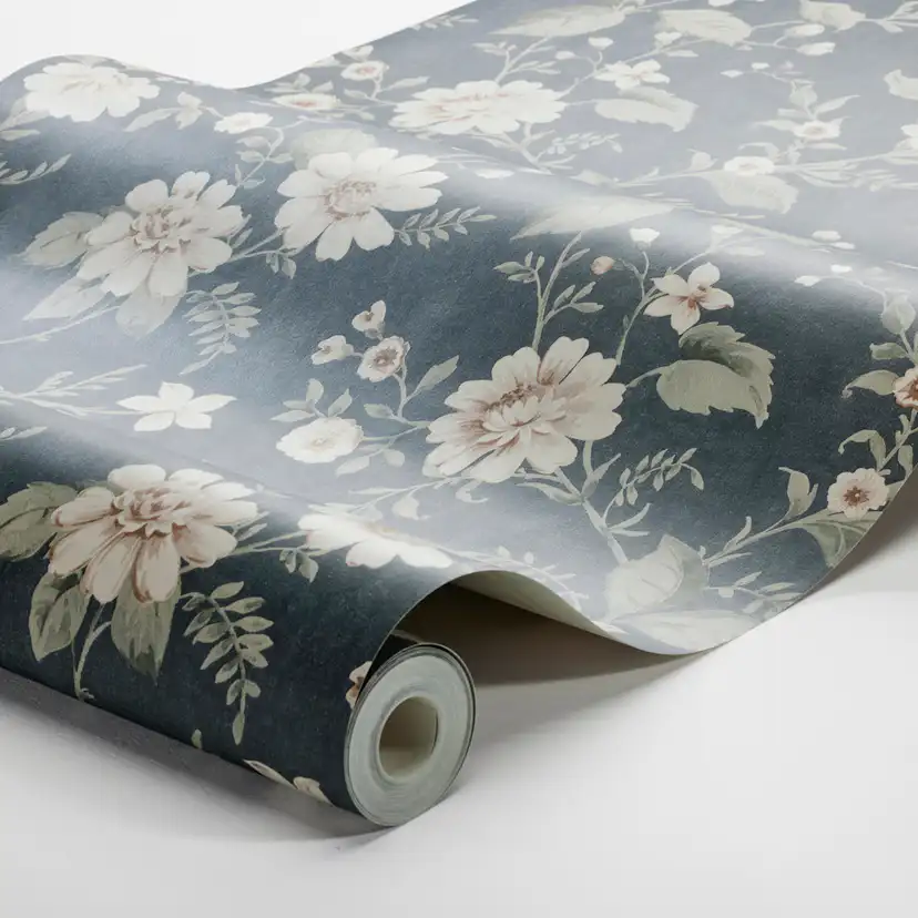 Tapet Boråstapeter Lauras Cottage 3573 Non Woven, Mönstrad Blå