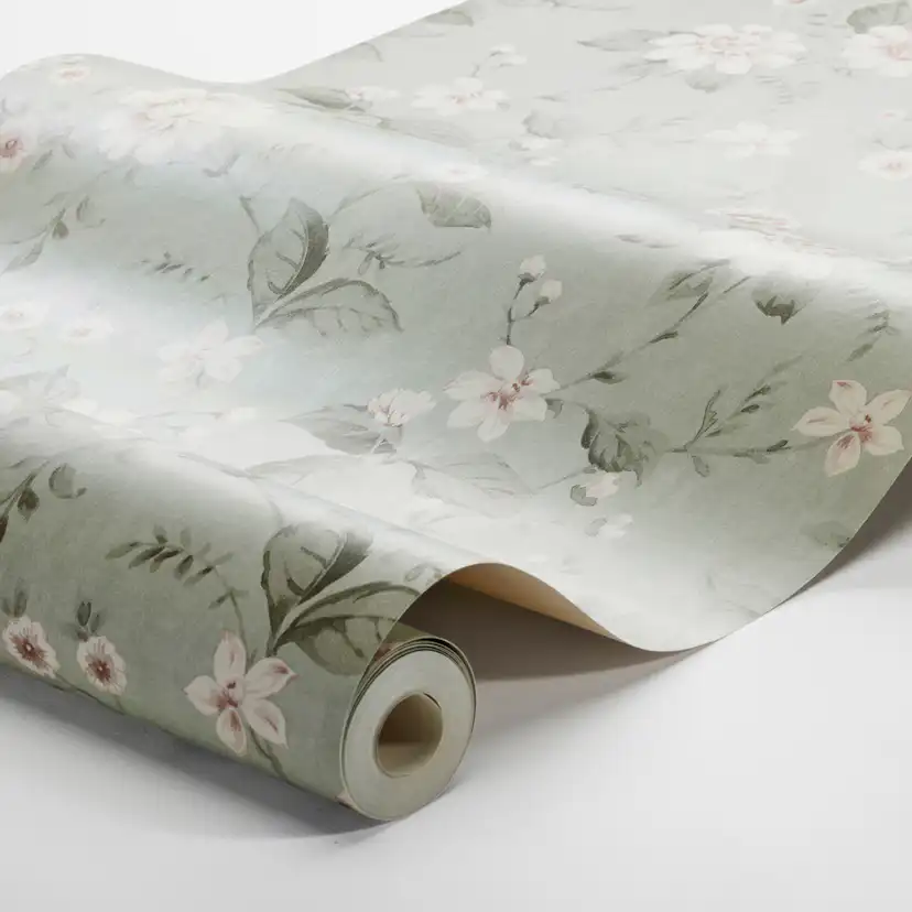 Tapet Boråstapeter Lauras Cottage 3574 Non Woven, Mönstrad Grön