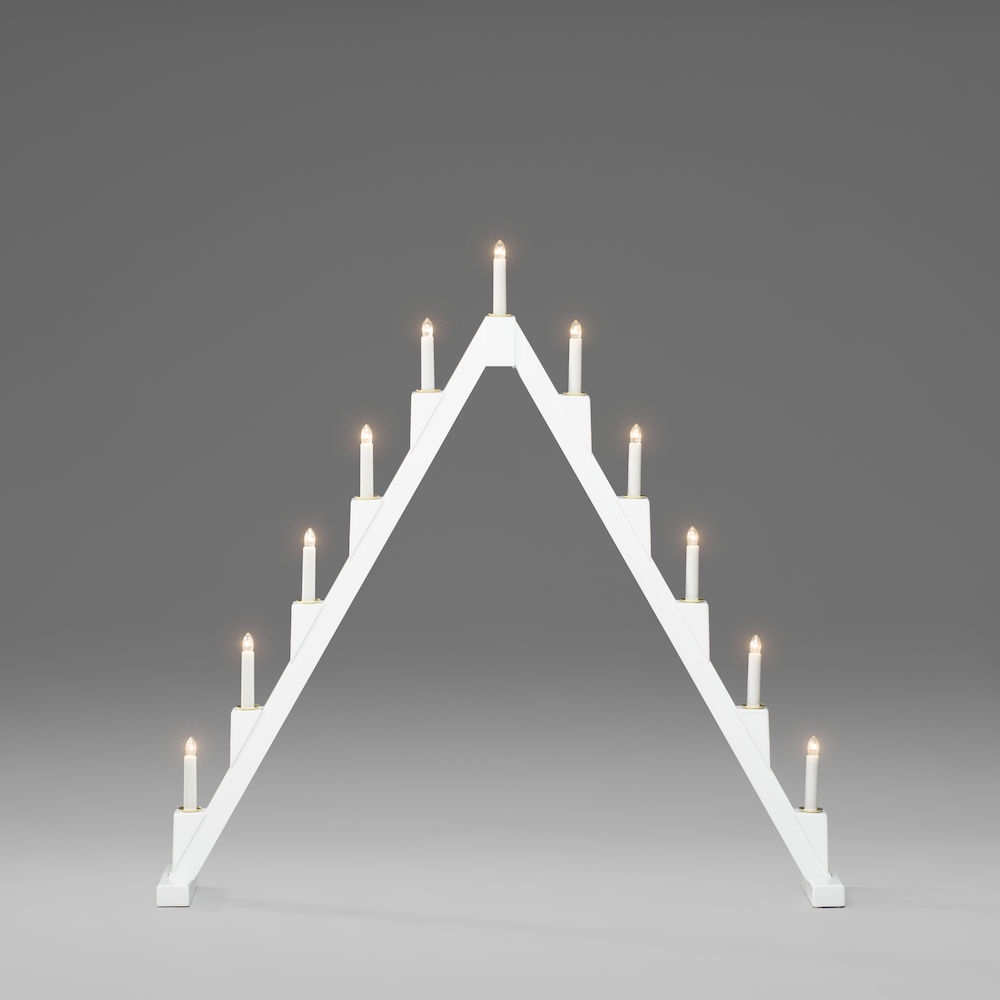 Adventsljusstake Gnosjö Konstsmide 11 Ljus Vikbar Vit