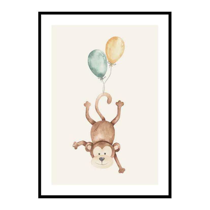 Poster Gallerix Monkey Balloons