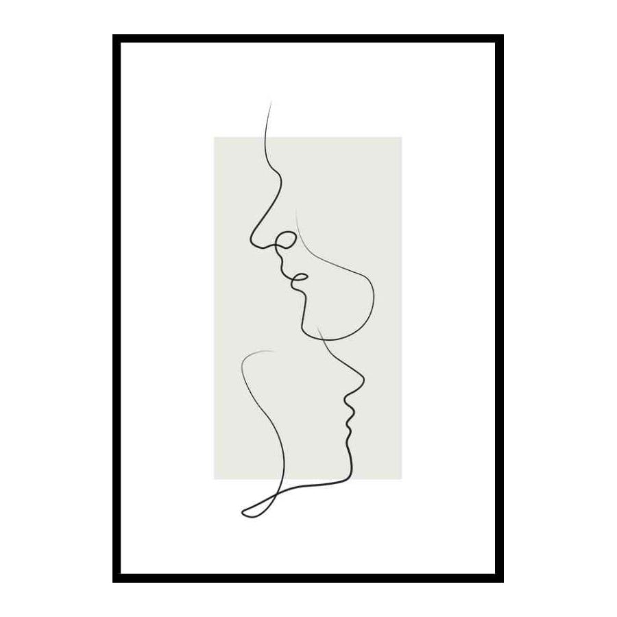 Poster Gallerix Shapes Line Art No3