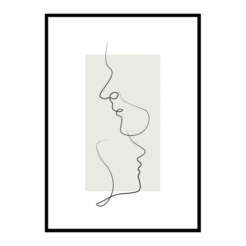 Poster Gallerix Shapes Line Art No3