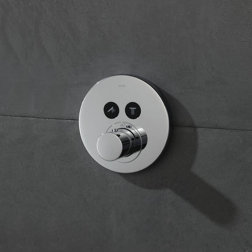 Inbyggnadsblandare Axor ShowerSelect Rund 2-utlopp