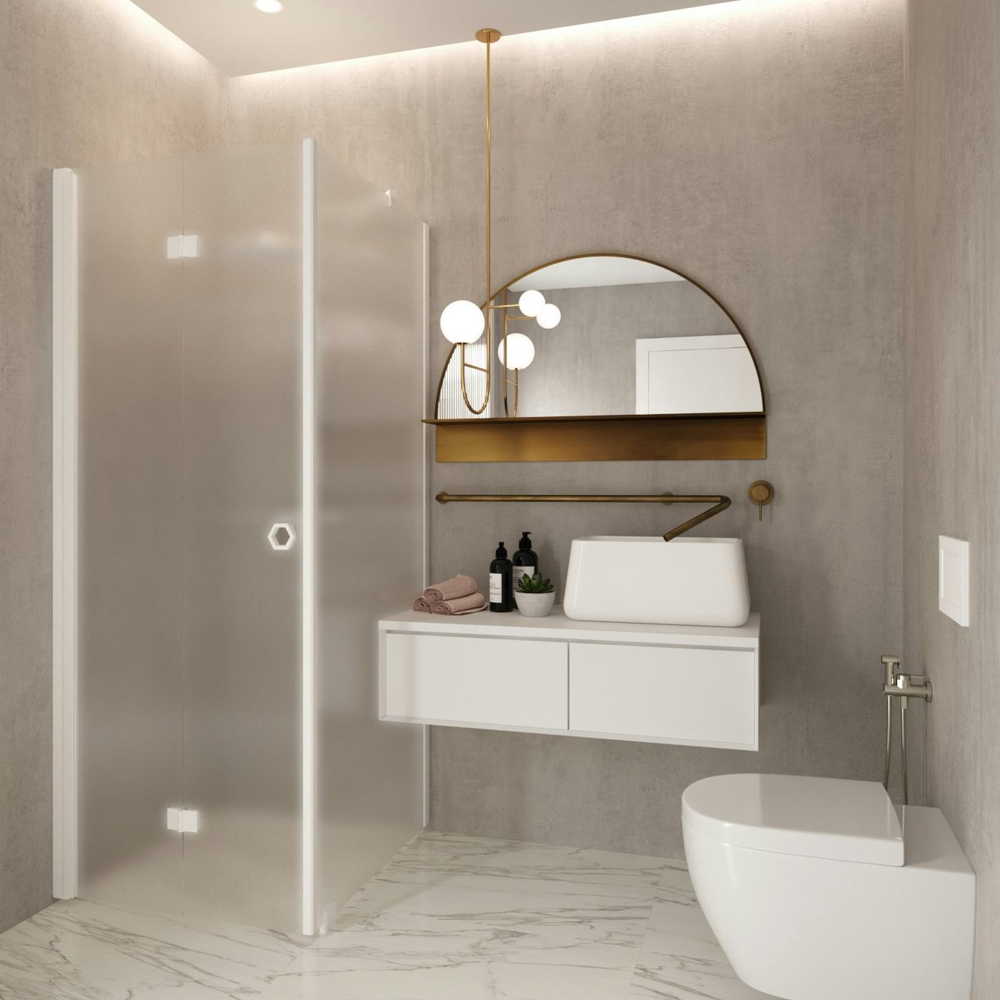 Duschhörn Hietakari Forma 369 Fast Vägg och Vikbar Dörr