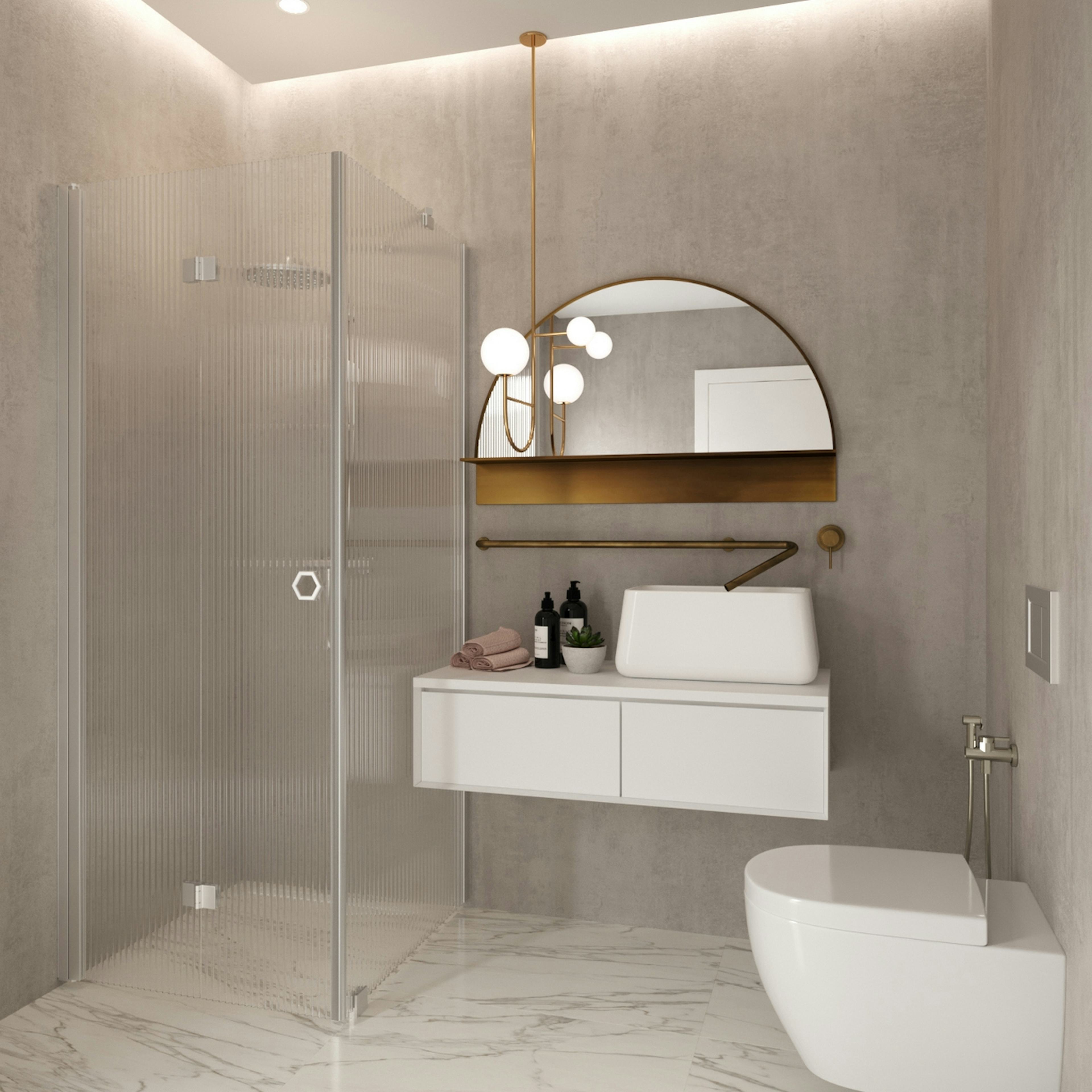 Duschhörn Hietakari Forma 369 Fast Vägg och Vikbar Dörr