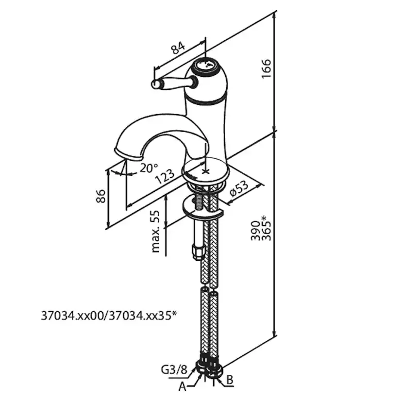 Tvättställsblandare Damixa Tradition