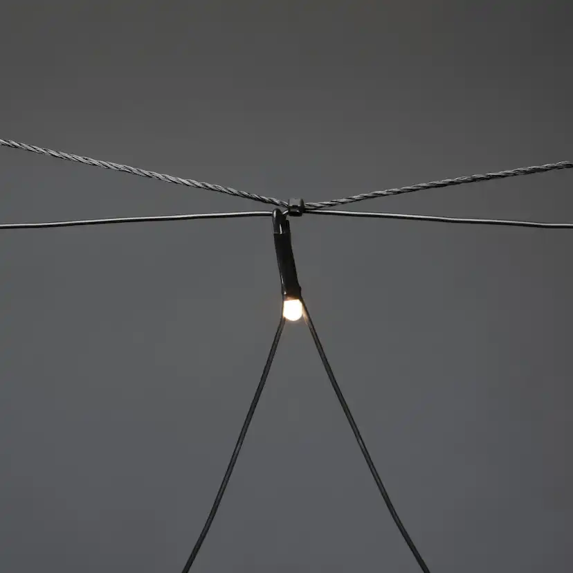 Ljusslinga Gnosjö Konstsmide Nät 40 Varmvita LED 80x80 cm Frostad