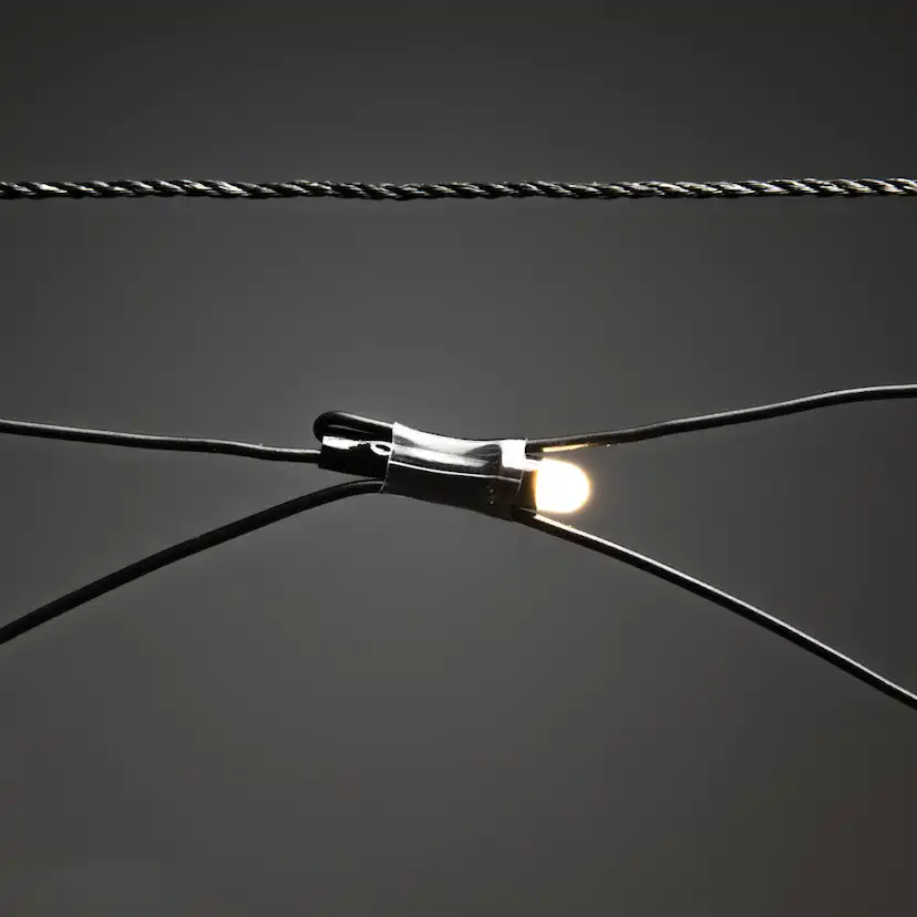 Ljusslinga Gnosjö Konstsmide Nät 40 Varmvita LED 80x80 cm Frostad