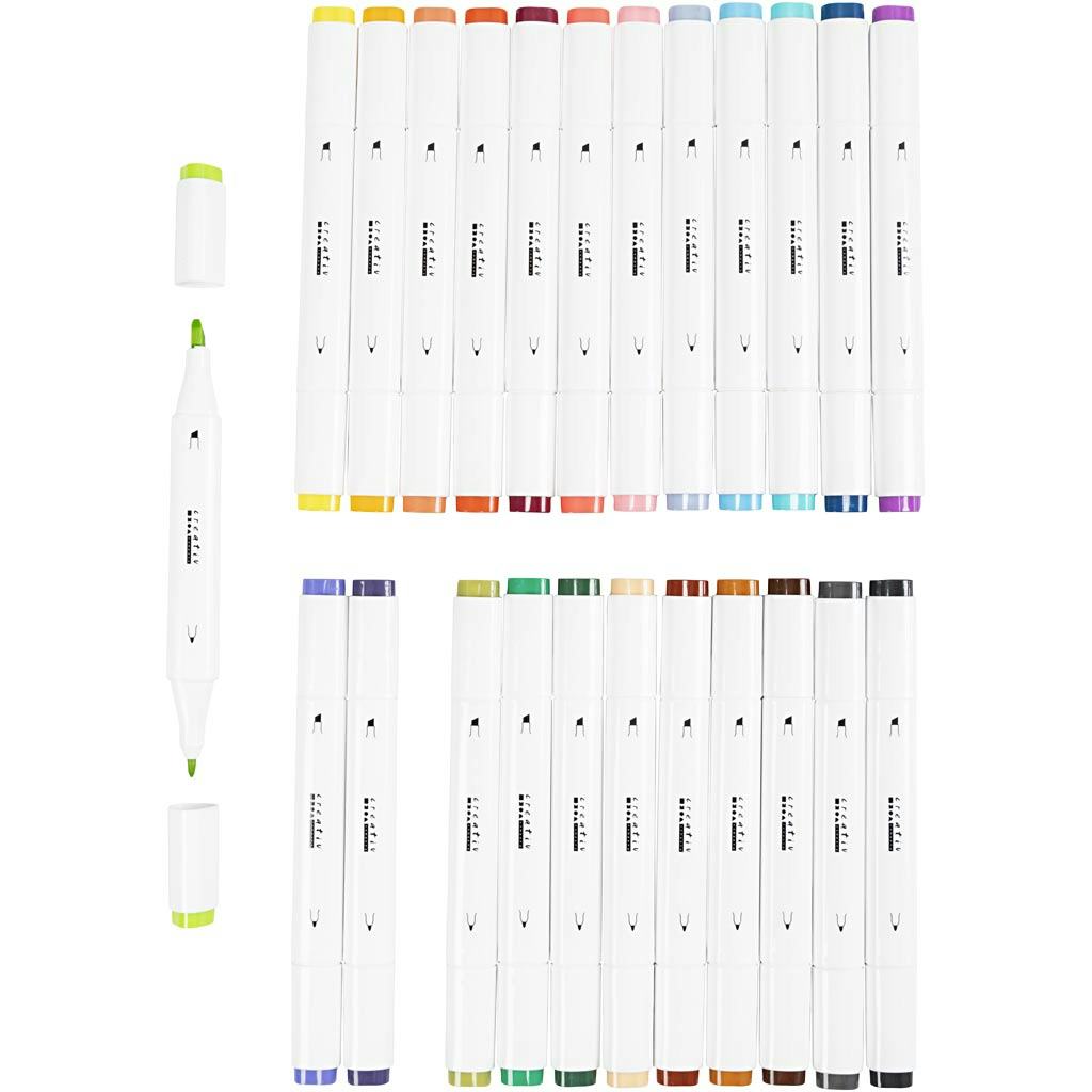 Ritpenna Creativ Company Kompletterande Färger 24 st