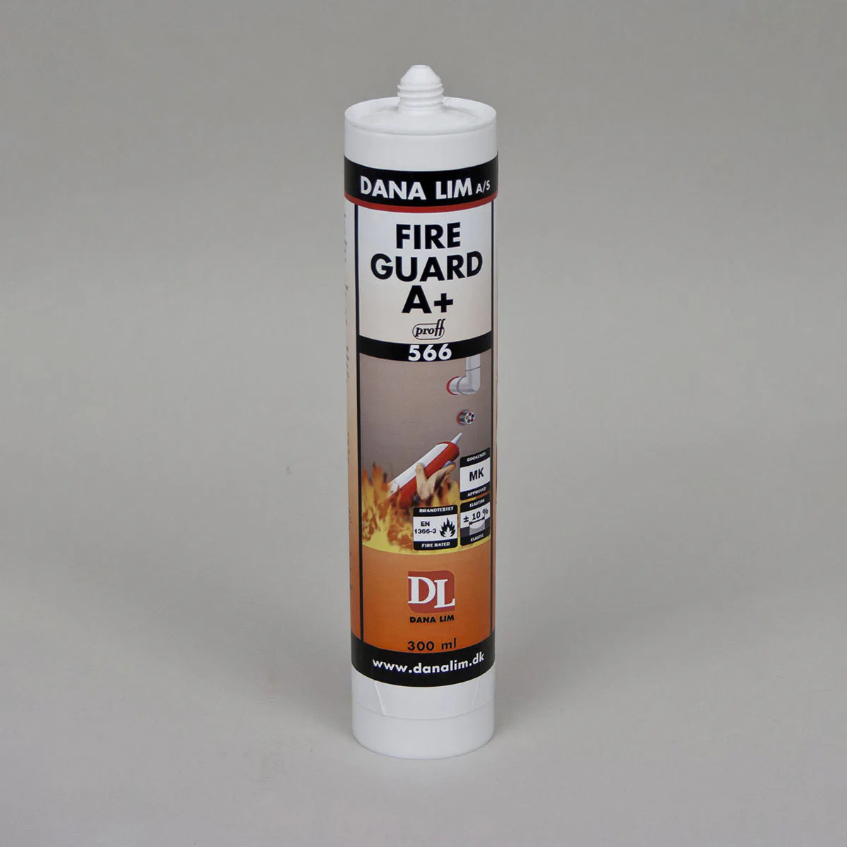 Brandfog Danalim Fireguard A+566 Akryl Vit 300 ml för Fogmassa