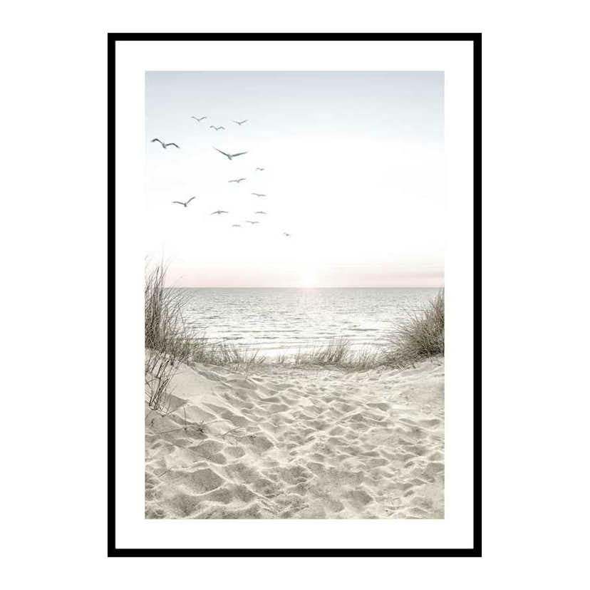 Poster Gallerix Seagulls Sandy Beach