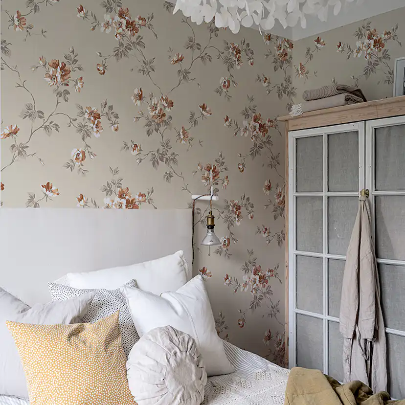 Tapet Duro Hav & Land Kristina 387-06 QuickUp, Mönstrad Beige/Rost