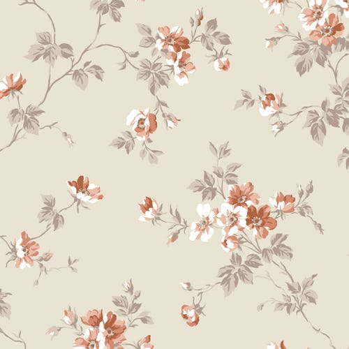 Tapet Duro Hav & Land Kristina 387-06 QuickUp, Mönstrad Beige/Rost