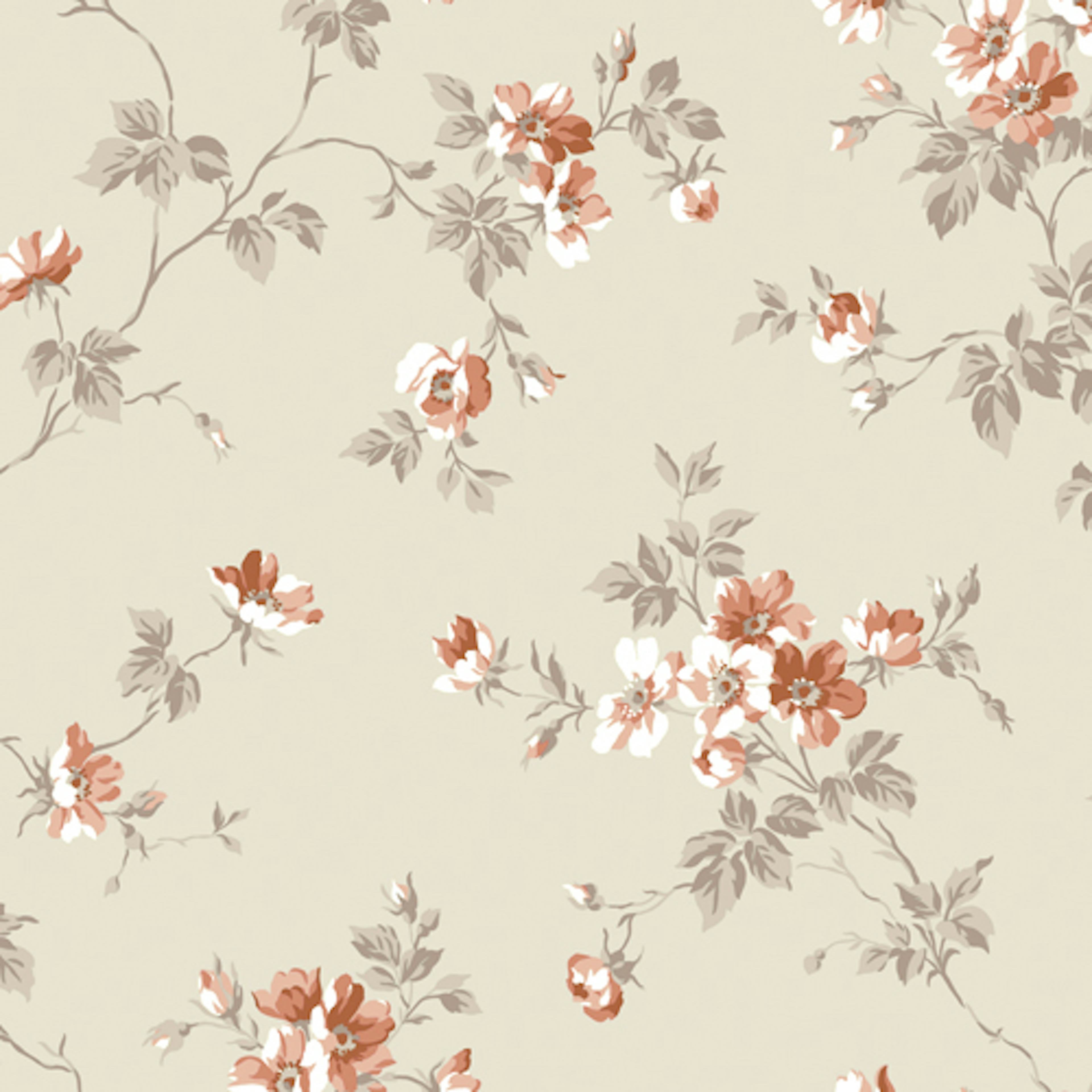 Tapet Duro Hav & Land Kristina 387-06 QuickUp, Mönstrad Beige/Rost