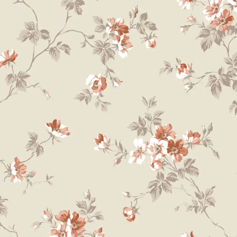 Tapet Duro Hav & Land Kristina 387-06 QuickUp, Mönstrad Beige/Rost