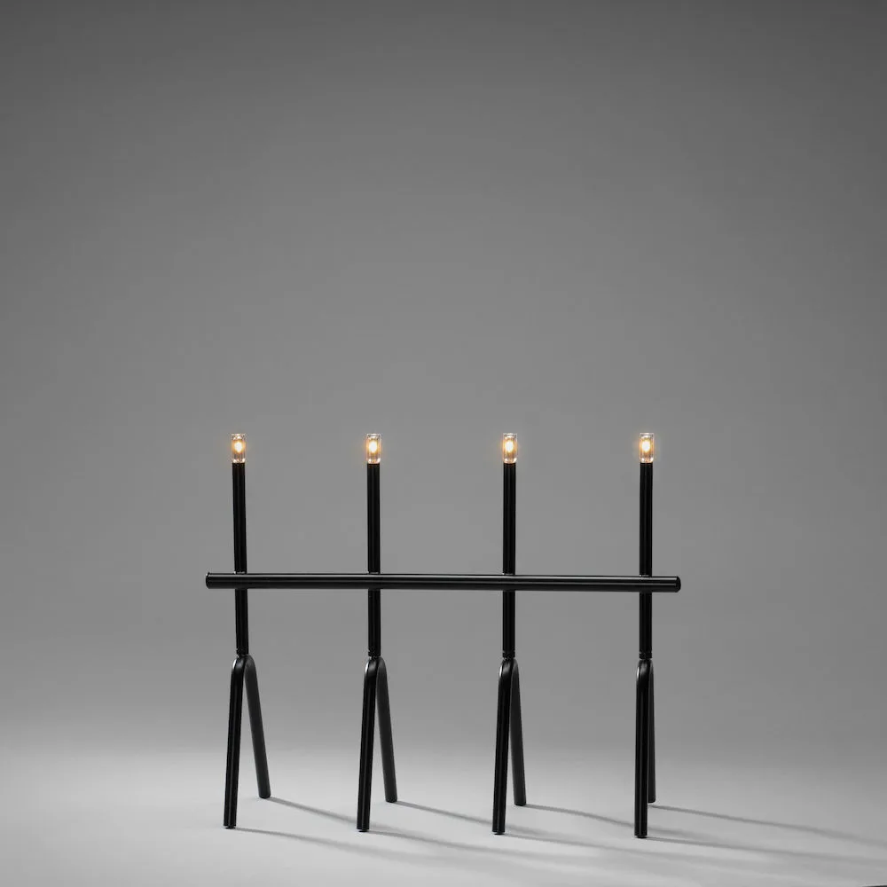 Elljusstake Gnosjö Konstsmide Metall Svart 4 LED