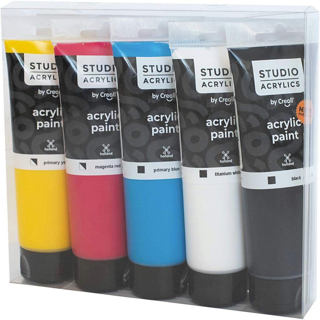 Akrylfärg Creativ Company Creall Studio Mixade färger 5x120 ml/1 förp