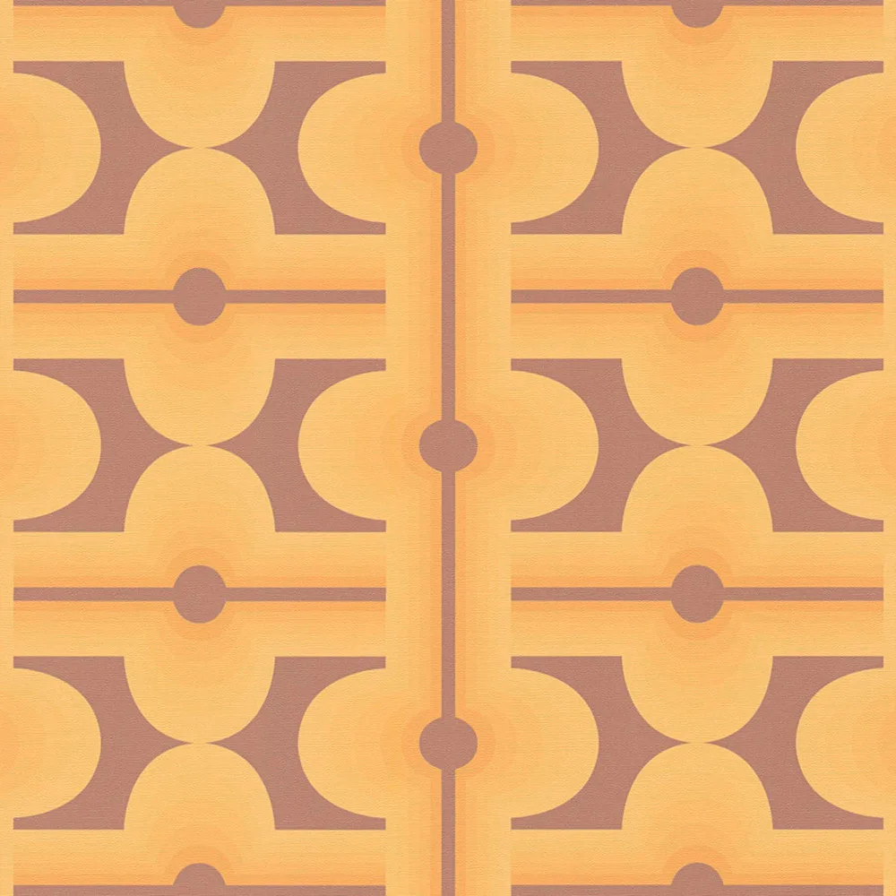 Tapet AS Creation Retro Chic 39533-4, Mönstrad Orange