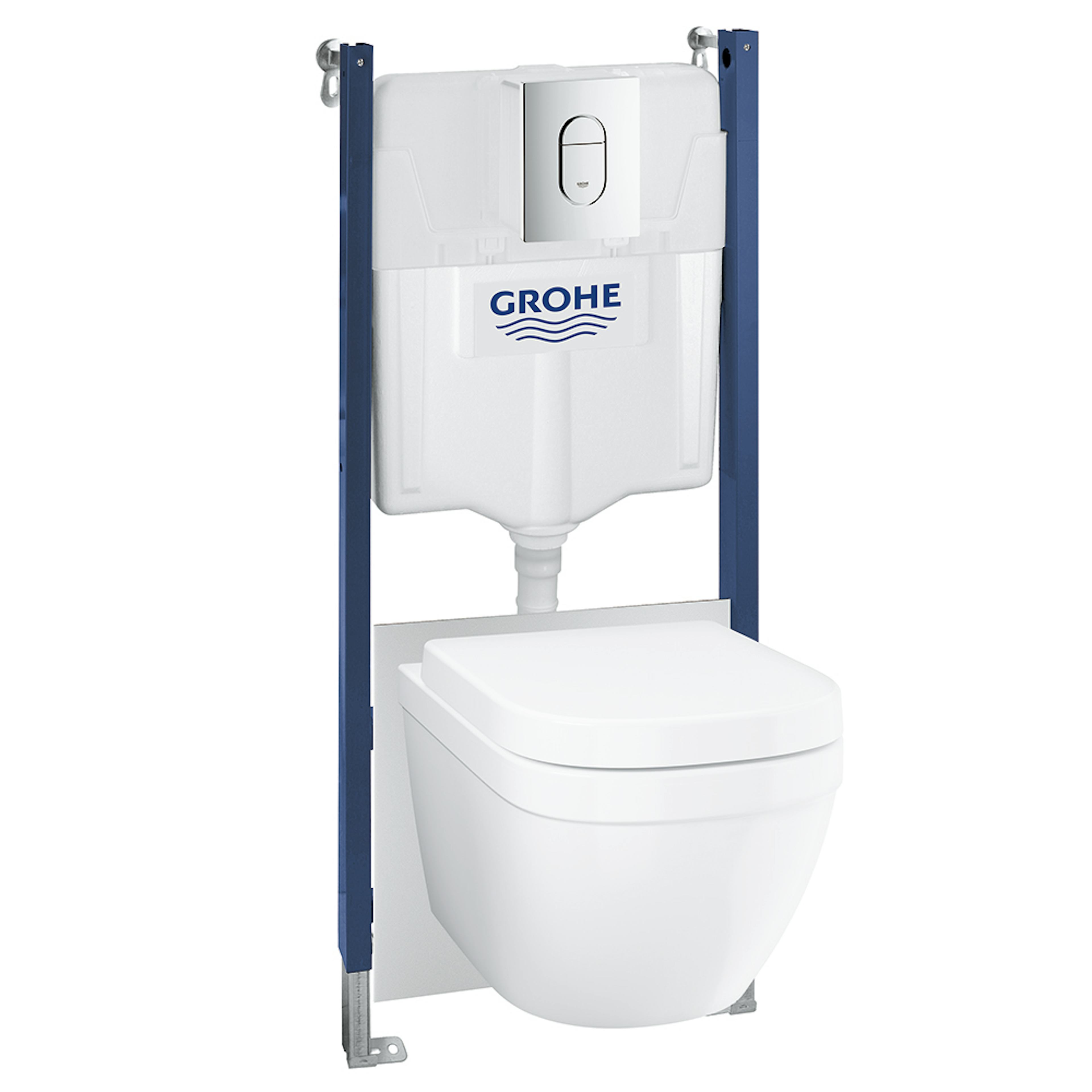 Vägghängd Toalettstol GROHE Solido Euro Ceramic 5-i-1 Komplett Vit Porslin